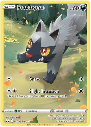 Poochyena GG33/GG70 GGH Pokemon Karte (SWSH Crown Zenith GG) + TitanCards® Toploader von Titan Cards