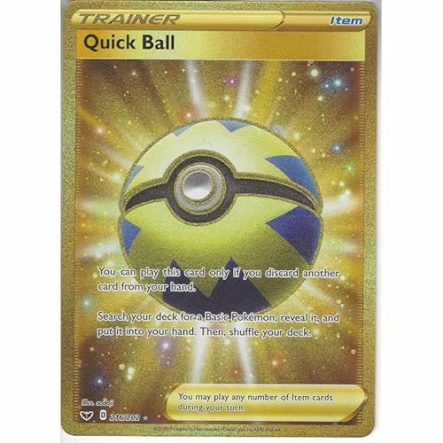 Quick Ball 216/202 Secret Rare Pokemon Card (Sword & Shield) + TitanCards® Toploader von Titan Cards