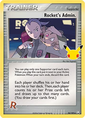 Rocket's Admin. (EX Team Rocket Returns) 86/109 Uncommon Pokemon Karte (Celebrations) + TitanCards® Toploader von Titan Cards