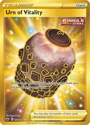 Urn of Vitality 229/198 Secret Rare Pokemon Karte (SWSH Chilling Reign) + TitanCards® Toploader von Titan Cards