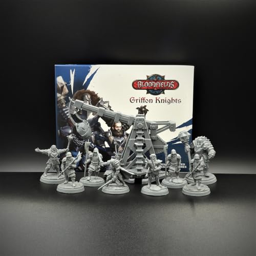 Titan Forge | Bloodfields - Griffon Knights Army Pack | Dedicated for Bloodfields Fantasy Tabletop Skirmish Wargame | Set of 9 Miniatures | 32mm Scale | Age 14+ von Titan Forge