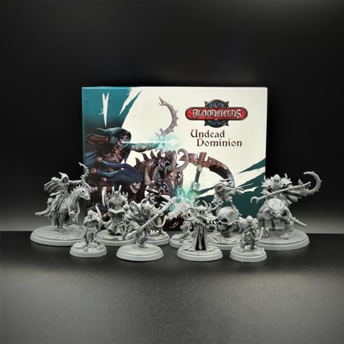 Titan Forge | Bloodfields - Undead Dominion Army Pack | Dedicated for Bloodfields Fantasy Tabletop Skirmish Wargame | Set of 10 Miniatures | 32mm Scale | Age 14+ von Titan Forge