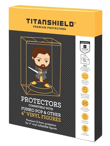 TitanShield 0.5mm Pop Protectors Sleeve Case Compatible with Funko - 4" Inch Pop! Vinyl Figures (100 pack) von TitanShield