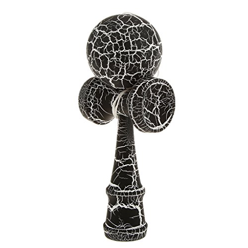 Tiuimk Black and White Crackle Paint Kendama Spielzeug für Hand-Augen-Koordination und Konzentration von Tiuimk