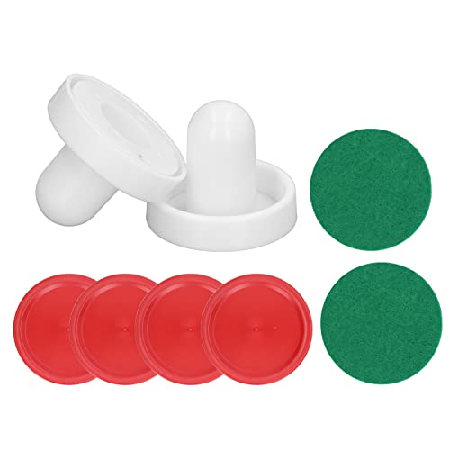 Air Hockeys Puck Kit, 8 Stück, 60 mm Pusher-Zubehör, langlebiger Tisch, angenehm zu halten, humanisiertes Design, allgemeines Spielerlebnis, für spannende Tischspiele, mit grünem Pad von Tixiyu