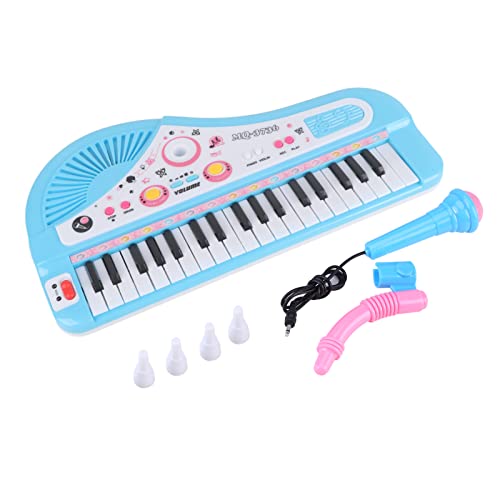 Kinderspielzeug 36×20×6 Kind Elektronisches Keyboard Klavier mit Mikrofon 37 Tasten Lerninstrument Spielzeug Baby von Tixiyu