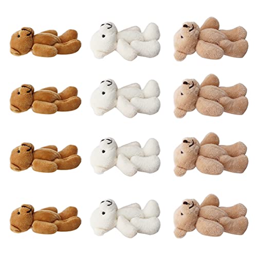 Kleiner Teddybär Bulk-Teddybär 20 × 20 × 7 12-teiliger Teddybär Bequemes weiches süßes Plüsch-Spielzeug für Geburtstagsdekoration von Tixiyu