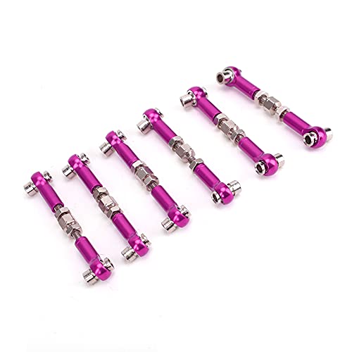 Tixiyu 6-teiliges Verstellbares Autospanner-Set, Set für RC-Car 1/10 Tourenwagen 47 Mm Zubehör (Lila) von Tixiyu