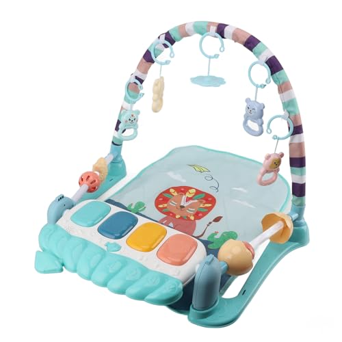 Tixiyu Baby Gym Playmat mit Musikalischem Klavier, Baby Musikalischem Pedal -Playmat, Abnehmbares Hängsspielzeug, Leuchtschlüsseln, für Bauchzeit und Kleinkinder Physische Kognitive von Tixiyu