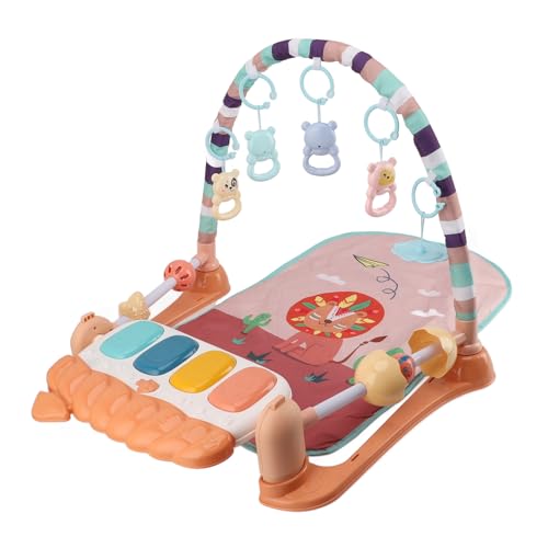 Tixiyu Baby Gym Playmat mit Musikalischem Klavier, Baby Musikalischem Pedal -Playmat, Abnehmbares Hängsspielzeug, Leuchtschlüsseln, für Bauchzeit und Kleinkinder Physische Kognitive von Tixiyu