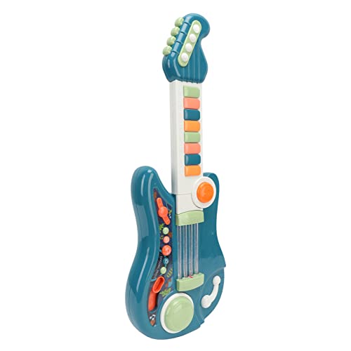 Tixiyu E-Gitarrenspielzeug, Zusammenklappbares Kindergitarren-Klaviermusik-Aufklärungsspielzeug, Cartoon-Tiermuster-Design, Kindergitarrenspielzeug Zur Verbesserung des Musikhobbys, Zur von Tixiyu