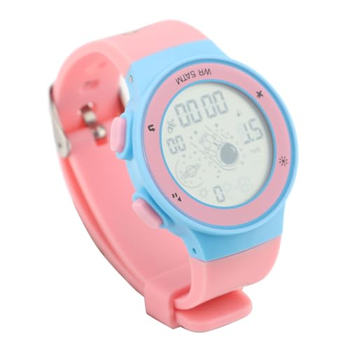 Tixiyu Kinder-Armbanduhr, Bunte LED-Hintergrundbeleuchtung, 50 M Wasserdicht, Stoppuhr-Alarm, TPU-Armband, 12 24-Stunden-Chronograph für Jungen und Mädchen, mit Leuchtendem Display, von Tixiyu