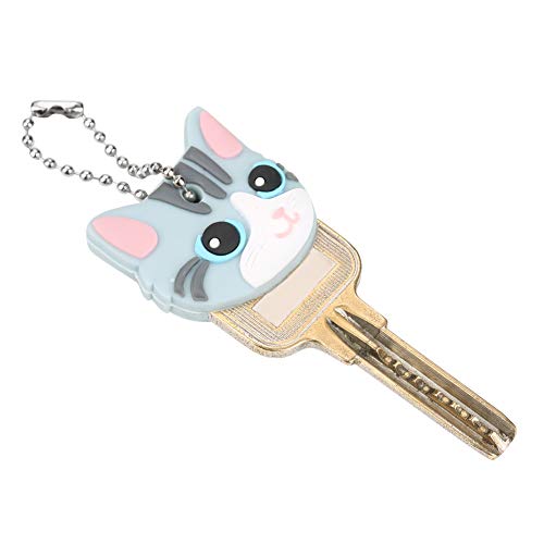 Tixiyu Kreative 1 Stücke Niedlichen Welpen Mops Katze Schlüsselabdeckkappe Schlüsselanhänger Schlüsselanhänger PVC Unisex von Tixiyu