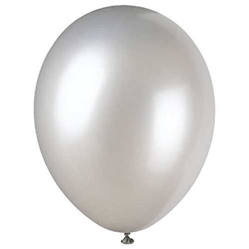 Tixqeaif 12 Pearlized schillernd Silber Ballons fuer Party Dekoration von Tixqeaif