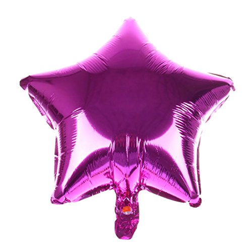 Tixqeaif 1Pcs 18 Aluminiumfolie-Ballon für Geburtstag/Neues Jahr/Partei-Hochzeits-Dekorations-Ballon, (Rosarot) Stern von Tixqeaif