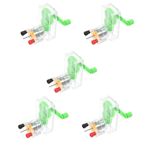 Tixqeaif 5PCS Handgenerator Tragbare Generatoren Experimenteller DIY-Modellgenerator Stromgenerator von Tixqeaif