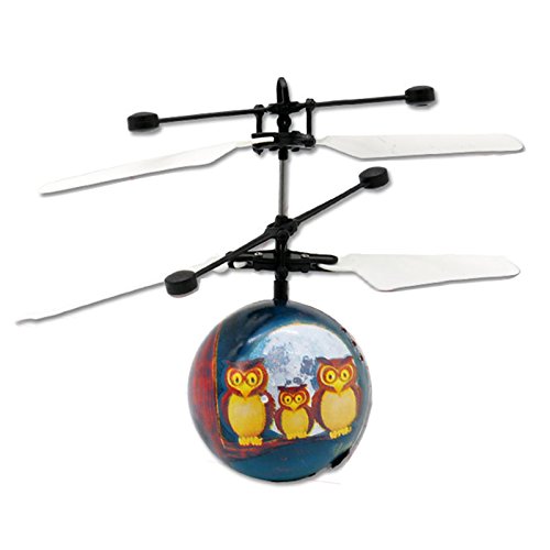 Tixqeaif Infrarot Induktion Drone Fliegen Flash LED Beleuchtung Ball Hubschrauber Spielzeug Geste Sensing USB (Gesang) (Keine Fernbedienung) von Tixqeaif