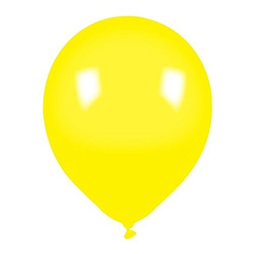Tixqeaif Packung mit 8 'Gelben' Latex Party Ballons - Luft oder Helium fuellen von Tixqeaif