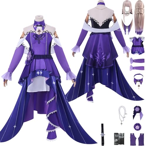 Tjlmomo Anime Herta Cosplay Uniform Kostüm Spiel Cosplay Outfits mit Perücke Rolle Honkai Star Rail Uniform Rock Verkleidung Anzug Halloween Karneval Party Kleidung Zubehör Komplettset für Frauen Tjlmomo Anime Herta Cosplay Uniform Kostüm Spiel Cosplay Outfits mit Perücke Rolle Honkai Star Rail Uniform Rock Verkleidung Anzug Halloween Karneval Party Kleidung Zubehör Komplettset für Frauen von Tjlmomo