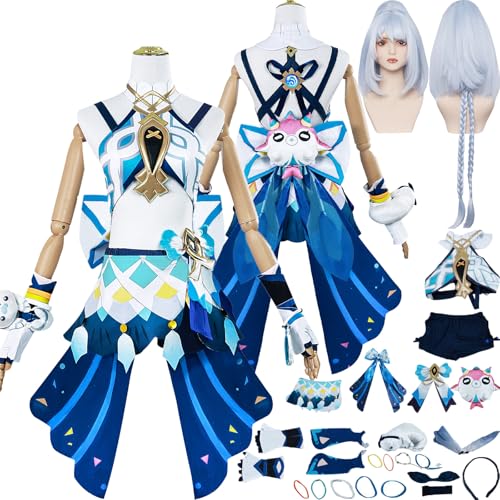 Tjlmomo Anime Mualani Cosplay Uniform Kostüm Spiel Genshin Impact Cosplay Outfits mit Perücke Rolle Varesa Uniform Rock Verkleidung Halloween Karneval Party Kleidung Zubehör Komplettset für Frauen Tjlmomo Anime Mualani Cosplay Uniform Kostüm Spiel Genshin Impact Cosplay Outfits mit Perücke Rolle Varesa Uniform Rock Verkleidung Halloween Karneval Party Kleidung Zubehör Komplettset für Frauen von Tjlmomo
