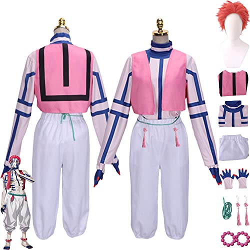 Tjmiaohao Anime Charakter Akaza Cosplay Kostüm Outfit Demon Slayer Kamado Tanjirou Kimono Full Set Halloween Party Uniform Anziehanzug mit Perücke für Männer Jungen (L) von Tjmiaohao