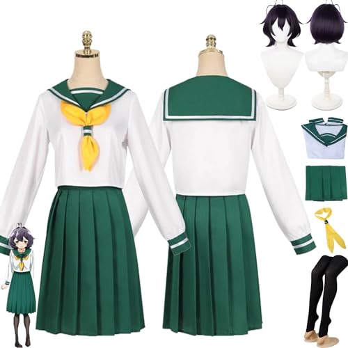 Tjmiaohao Anime Gushing Over Magical Girls Hiiragi Utena Cosplay Kostüm Outfit Hanabishi Haruka Uniform Full Set Halloween Karneval Dress Up Anzug mit Perücke für Frauen Mädchen (S) von Tjmiaohao