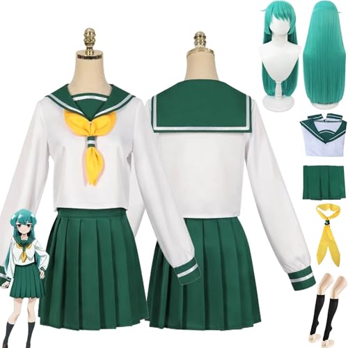 Tjmiaohao Anime Gushing Over Magical Girls Minakami Sayo Cosplay Kostüm Outfit Hiiragi Utena Uniform Full Set Halloween Party Dress Up Anzug mit Perücke für Frauen Mädchen (XXL) von Tjmiaohao