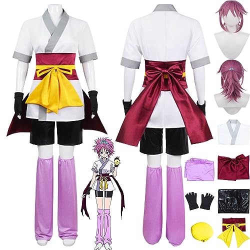 Tjmiaohao Anime Hunter x Hunter Machi Komacine Cosplay Kostüm Outfit Rollenspiel Uniform Komplettset Halloween Karneval Party Dress Up Anzug mit Perücke für Frauen Mädchen (S) von Tjmiaohao