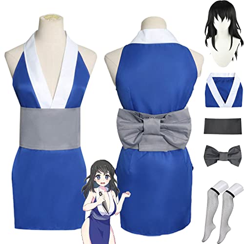 Tjmiaohao Anime Uzui Tengen Frau Suma Cosplay Kostüm Outfit Dämonentöter Hinatsuru Kleider Uniform Perücke Komplettset Halloween Party Karneval Dress Up Anzug für Frauen Mädchen (L) von Tjmiaohao