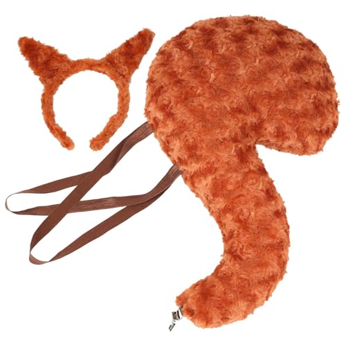Tktouci Kinder Tierkostüm - Eichhörnchen Stirnband Mit Schwanz Set,Niedliches Kostüm Plüschweiches Zubehör Für Schulaufführung Geburtstag Halloween Zoo Event Tktouci Kinder Tierkostüm - Eichhörnchen Stirnband Mit Schwanz Set,Niedliches Kostüm Plüschweiches Zubehör Für Schulaufführung Geburtstag Halloween Zoo Event von Tktouci