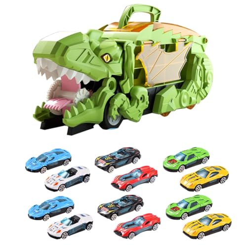 Tlilyy Dinosaurierspielzeug für, Interaktives Dinosaurier-Transporter-Set mit 13 in 1-Funktionen, Fahrzeugspielzeug von Tlilyy