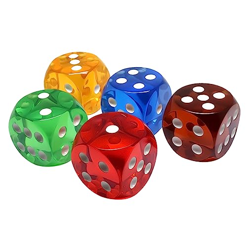 Tmboryuu 5 PCs 25 Mm Transparentes Würfel 6 Seiten wasserdichte Kristall Dices Runde Corners Brettspiel Für Unterrichten Von Projekten Würfel Tmboryuu 5 PCs 25 Mm Transparentes Würfel 6 Seiten wasserdichte Kristall Dices Runde Corners Brettspiel Für Unterrichten Von Projekten Würfel von Tmboryuu