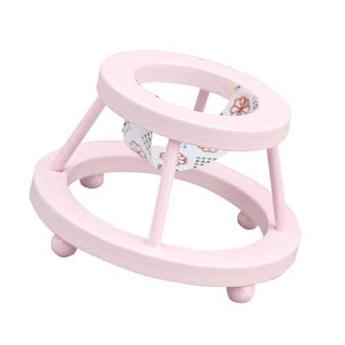 Tmboryuu Elegante Miniaturbaby Walker Für Puppenhäuser 1:12 Holz Walker Realistische Wanderstuhl Dollhouses Möbel von Tmboryuu