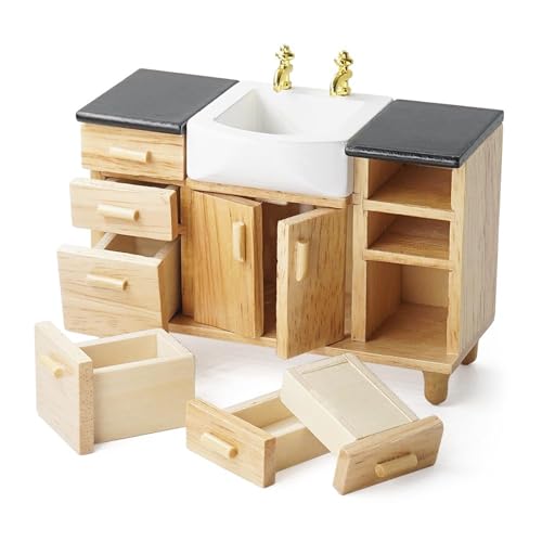 Tmboryuu Realistische 1/12 Skala Dollhouses Waschbecken Schrank Modell Waschbecken Für Einfallsreiches Spiel Und Innenräume Designs von Tmboryuu