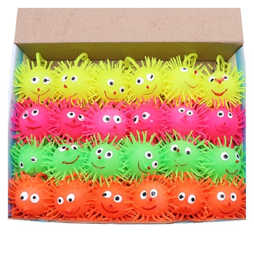 Tmboryuu 24 Pcs Leuchten Bälle Blinkende Pompoms Bälle Für Kinder Klassenzimmer Stress Hüpfbälle Geburtstagsfeier Präsentiertes Spielzeug von Tmboryuu