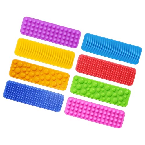 Tmboryuu Packung Von 8 Farbenfrohen Sensorischen Pads Für Kinder Mit Einzigartigem Texturen Stressabbauwerkzeug Für Autismen Konzentrieren Hand Entspannen von Tmboryuu