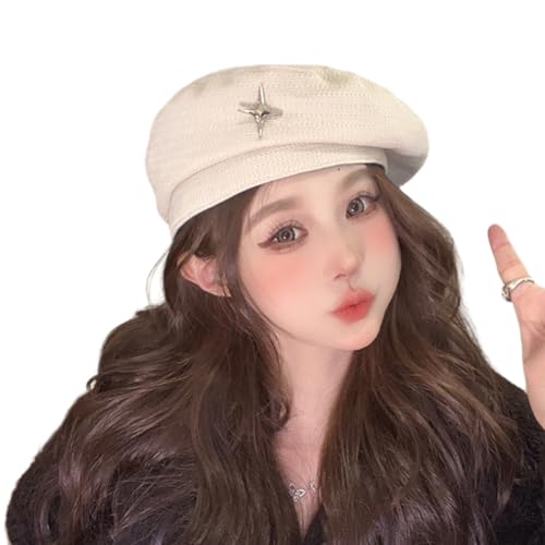 Tmboryuu Trendy Star Berets Unisex Kopfspeise Accessoire Für Frauen Männer Cabbie Für Halloween Cosplay Party Outfit von Tmboryuu