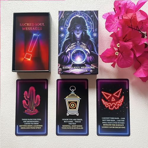 Tmenreiy Sacred Soul Oracle Cards Deck, Höhere Selbstnachrichten, Orakelkarten, Oracle Deck kombiniert Kunst, Intuition und alte Weisheit, um Ihnen den Weg nach vorne zu zeigen von Tmenreiy