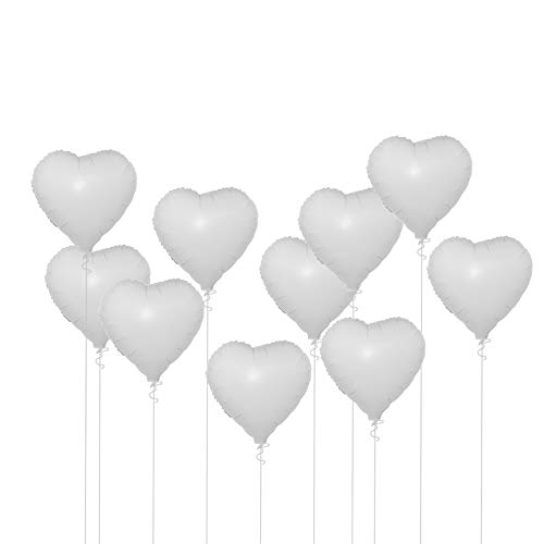 10 Stück 18-Zoll-Herz-Helium-Aluminiumfolienballons für Valentinstag, Verlobung, Geburtstag, Babyparty, Prinzessinnenparty (Herzförmig) von Tnfeeon