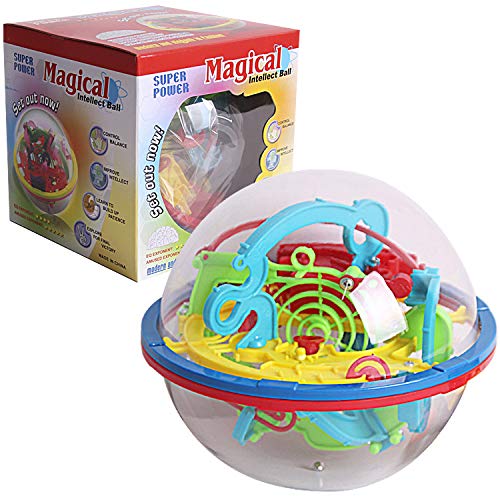 3D Ballabyrinth 5.5inch, 3D Puzzle Ball mit 100 Stufen, Ballspiel, Geschicklichkeit Labyrinth Puzzle Ball, Geschenke, Geduldsspiele für Kinder und Erwachsene ab 6 Jahren von Tnfeeon