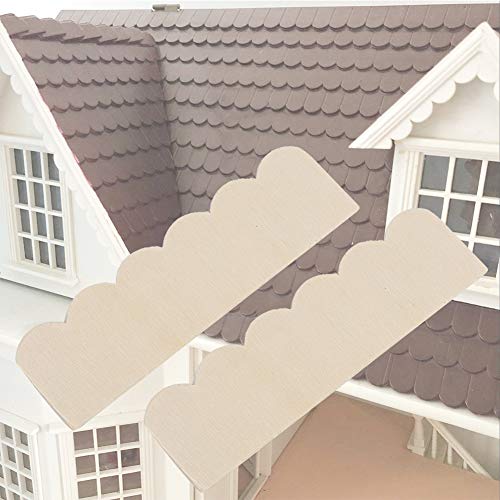 Tnfeeon Puppenhaus-Dachziegel, Holzdekorations-Dachziegel 4,5 x 1,3 Zoll für Puppen für Puppenhäuser im Maßstab 1:12 von Zerodis