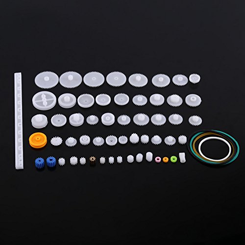 Tnfeeon Tragbares Motor-Kits-Set mit Riemenscheibe aus Kunststoff, ideal für Modelltechnologie, lange Lebensdauer (60-teiliges Getriebe-Set Tnfeeon Tragbares Motor-Kits-Set mit Riemenscheibe aus Kunststoff, ideal für Modelltechnologie, lange Lebensdauer (60-teiliges Getriebe-Set von Tnfeeon