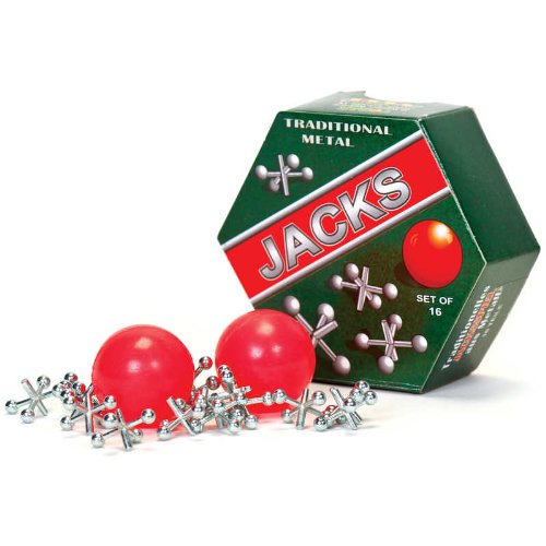 Tobar 04484 Metal Jacks Game Set Silver 2cm 4484, Silber von Tobar