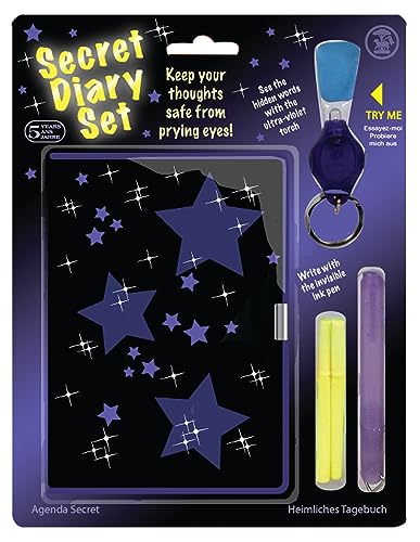 Tobar Secret Diary Set mit unsichtbarer Tinte Stift und UV-Taschenlampe, 145 cm, Art: Uni von Tobar