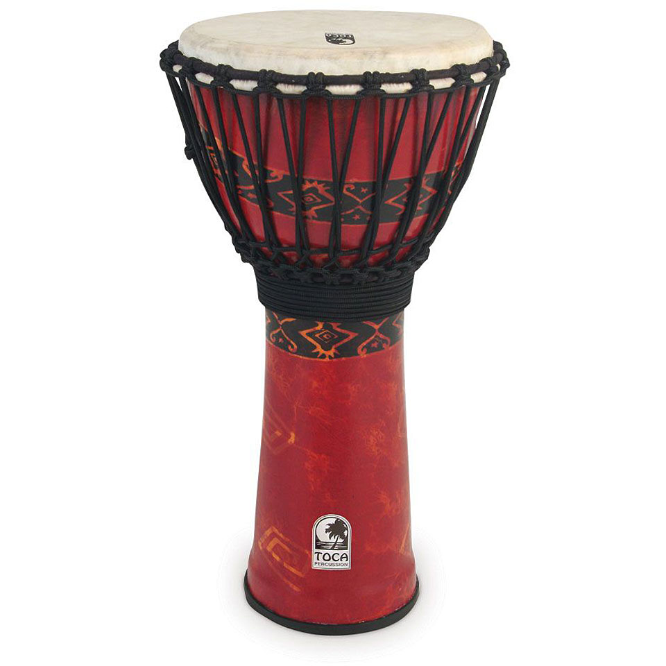 Toca Percussion Freestyle Rope Tuned 12" Bali Red Large Djembe von Toca Percussion