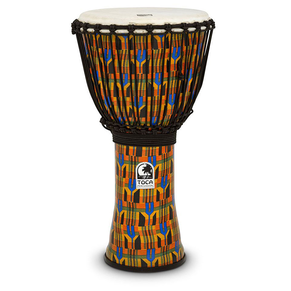 Toca Percussion Freestyle Rope Tuned 12" Kente Cloth Large Djembe von Toca Percussion