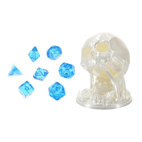 3D Gedruckter Totenkopf Würfelturm | Random 7 Teiliges D20 Würfelturm Set | Halloween Tischspiel SkeletonDice Roller Tower | Hohle Zombie Schädel Würfelturm Brettspiele Halloween Heimdekoration von TocaFeank