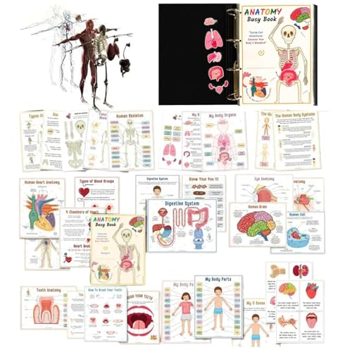 Human Anatomy Busy Book | Montessoris humanor Gans Quiet Books | Portable autismss Sensory Educational Learning Toys | Human Body Anatomy Busy Activity Books for Preschool Kid von TocaFeank