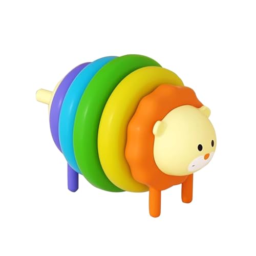 TocaFeank Baby Rainbow Stacker, Regenbogen -Stapler -Set | Tierspielzeug für feine motorische Fähigkeiten - Vorschule sensorische Bausteine, Feinmotorik -Form Farblernenaktivität für Kleinkindkinder von TocaFeank