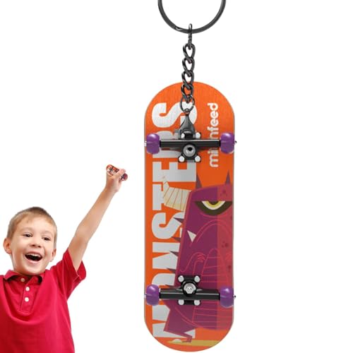 TocaFeank Fingerbrett-Fingerspielzeug, Finger-Skateboards für Kinder, Schlüsselanhänger Finger-Skateboard-Spielzeug für Kinder, Fingerspitzen-Skateboard aus Holzmaterial für Reisen, Picknick, von TocaFeank